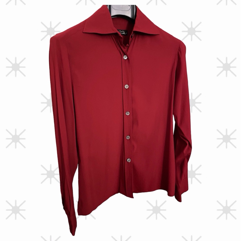 Made in Italy, wine-colored shirt
